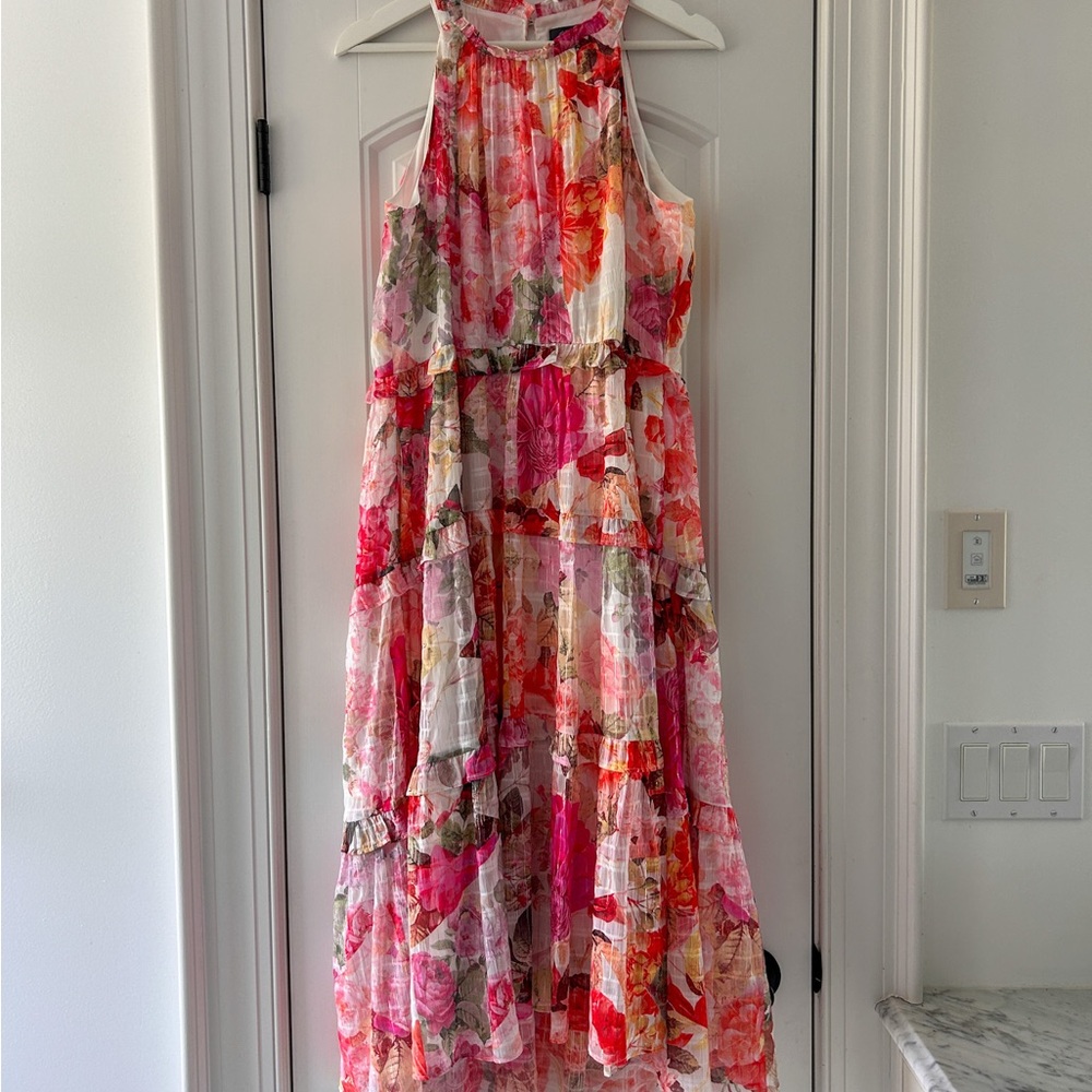 Vince Camuto Pink and White Floral Dress
